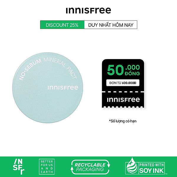 Phấn phủ kiềm dầu dạng bột innisfree No Sebum Mineral Powder 5g