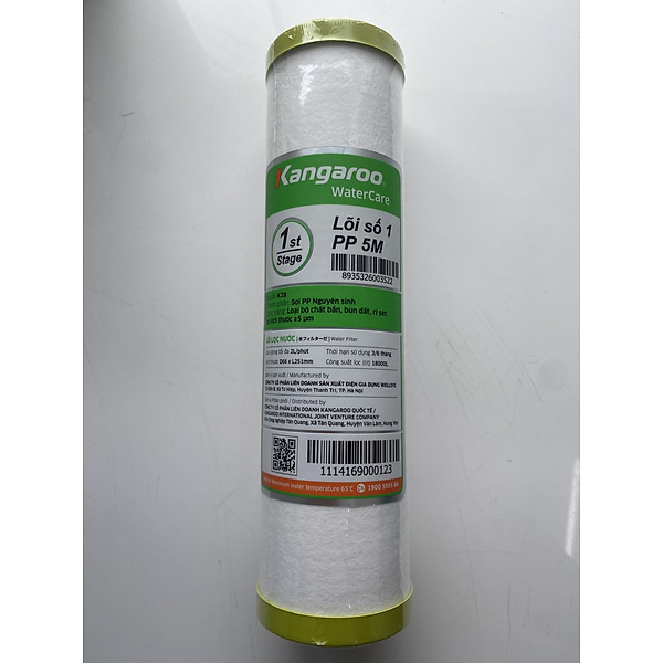 Lõi Số 1 - 10'' PP - 5 micro Kangaroo K28 - Hàng chính hãng