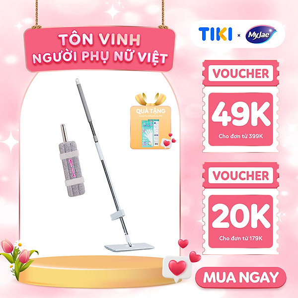 Cây lau nhà tự vắt thông minh sợi microfiber