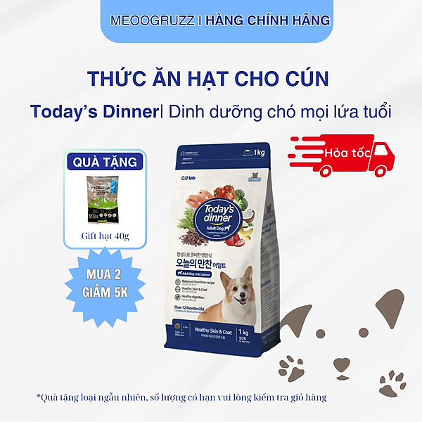 Today's dinner - Thức ăn hạt cho chó trưởng thành cân bằng dinh dưỡng (Adult dog)