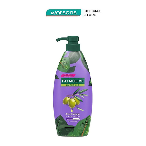 Dầu Gội Và Xả Palmolive Naturals Silky Straight Olive Oil & Keratin 600ml