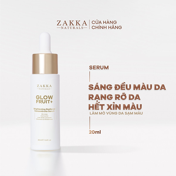 Serum Vitamin C Zakka Naturals GlowFruit+ Brightening Radiance Concentrate 20ml