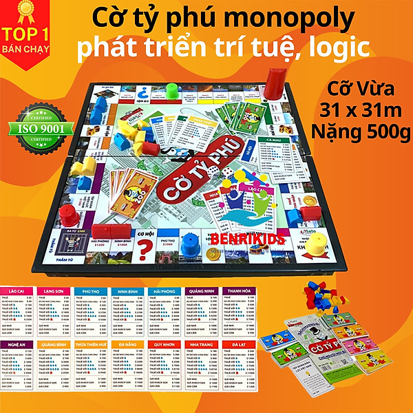 Cờ Tỉ Phú Monopoly Vui Nhộn Cao Cấp, An Toàn – Hàng Chính Hãng