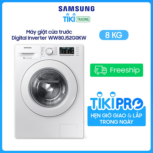 Máy giặt Samsung Inverter 8 kg WW80J52G0KW/SV