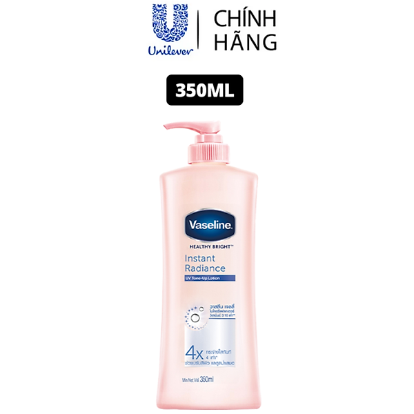Sữa Dưỡng Thể 350Ml Vaseline Dưỡng Ẩm Sáng Da Instant Radiance Vi Chất Phản Quang Giúp Da Sáng Tức Thì Gấp 4 Lần