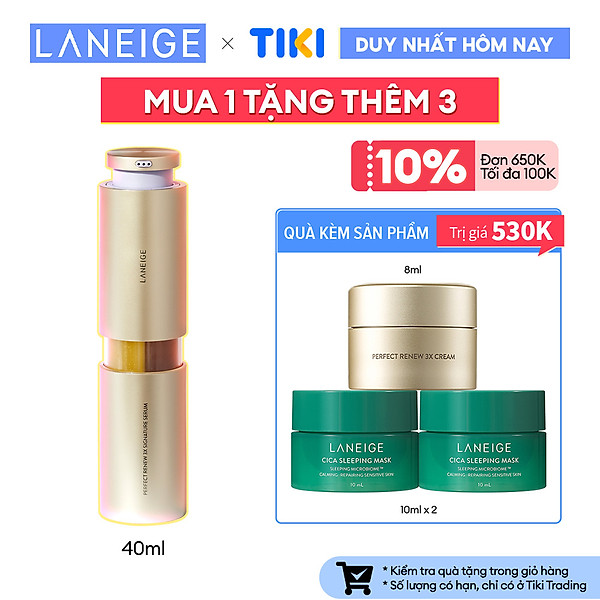 Tinh chất chống lão hóa 3 hoạt chất Laneige Perfect Renew 3X Signature Serum 40ml