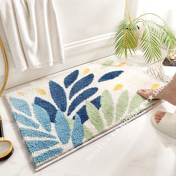 Thảm Lau Chân Chùi Chân Lông Cừu 5D Shouse phòng ngủ nhà tắm chống trượt cao cấp khách sạn siêu thấm hút nước đế cao su