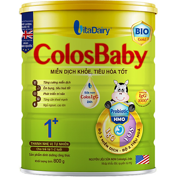 Sữa Bột Vitadairy Colosbaby Bio Gold 1+ 800G