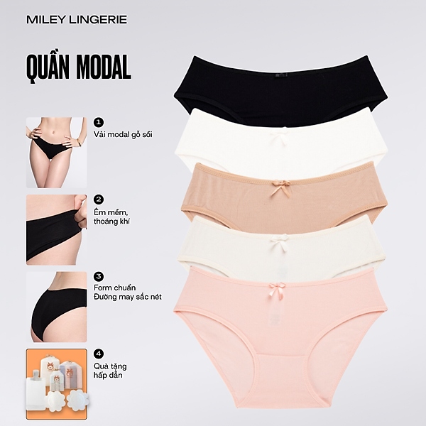 Combo 5 Quần Lót Miley Lingerie (Giao màu ngẫu nhiên)