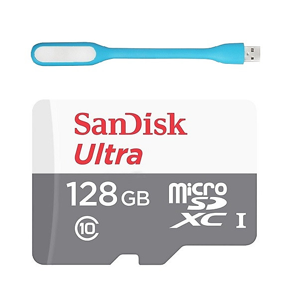 Thẻ Nhớ Sandisk Micro SDXC Ultra 128GB (80MB/s) + Tặng Đèn Led