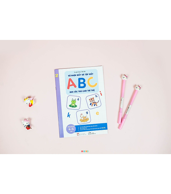 Bộ sách 05 cuốn Phát triển kĩ năng ( Biên soạn theo chương trình mầm non mới): Vở nhận biết và tập viết ABC qua các trò chơi trí tuệ (3+) hover