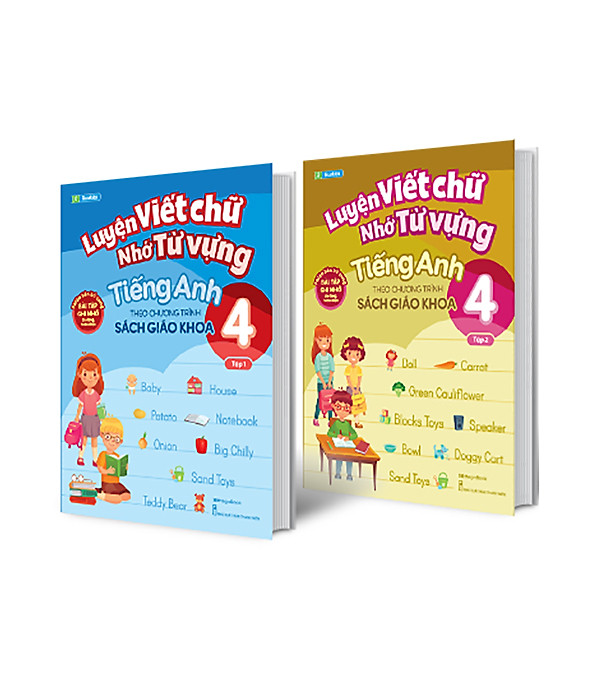 Combo Luyện Viết Chữ Nhớ Từ Vựng Tiếng Anh Theo Chương Trình Sách Giáo Khoa Lớp 4 – Tập 1 & 2 hover