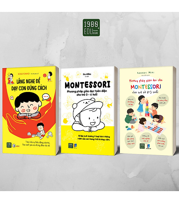 Combo 3 Cuốn: Montessori – Phương Pháp Giáo Dục Toàn Diện Cho Trẻ 0 – 6 Tuổi + Phương Pháp Giáo Dục Sớm Montessori Cho Trẻ Từ 0 – 3 Tuổi + Lắng Nghe Để Dạy Con Đúng Cách hover