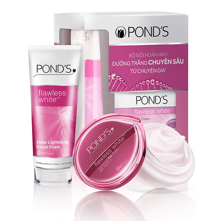 Bộ Sữa Rửa Mặt 100g + Kem Ngày Pond's Flawless White 50g