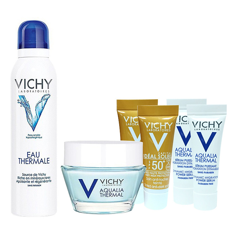 Combo Mặt Nạ Ngủ Cung Cấp Nước (15ml) Và Nước Khoáng Dưỡng Da Vichy (150ml)