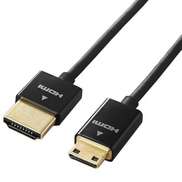 Cáp HDMI - Mini HDMI Elecom DH-HD14SSM10BK - 1m - Hàng Chính Hãng