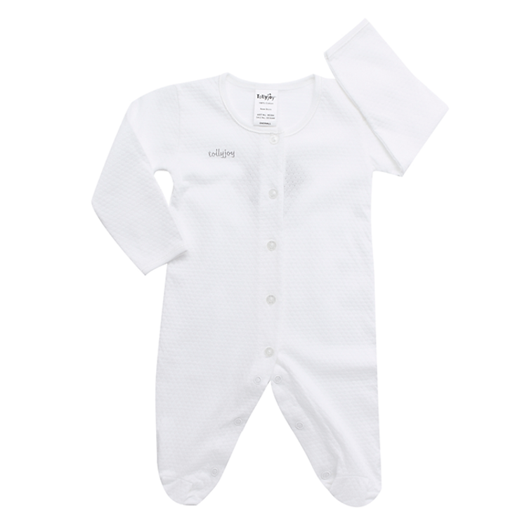 Bộ Áo Liền Quần Bít Tất Tolly Joy 00384 - Trắng