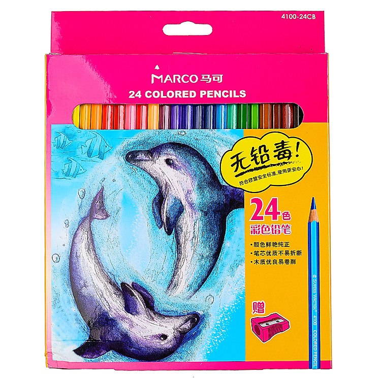 Bút Chì Màu Hộp Giấy Marco 4100-24CB