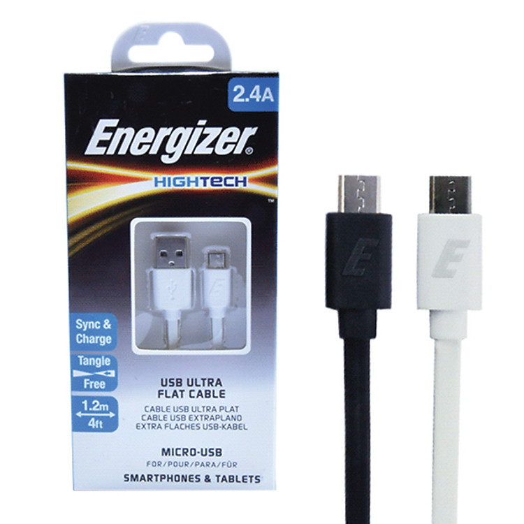 Cáp Sạc Energizer Micro USB Ultra Flat 1.2m