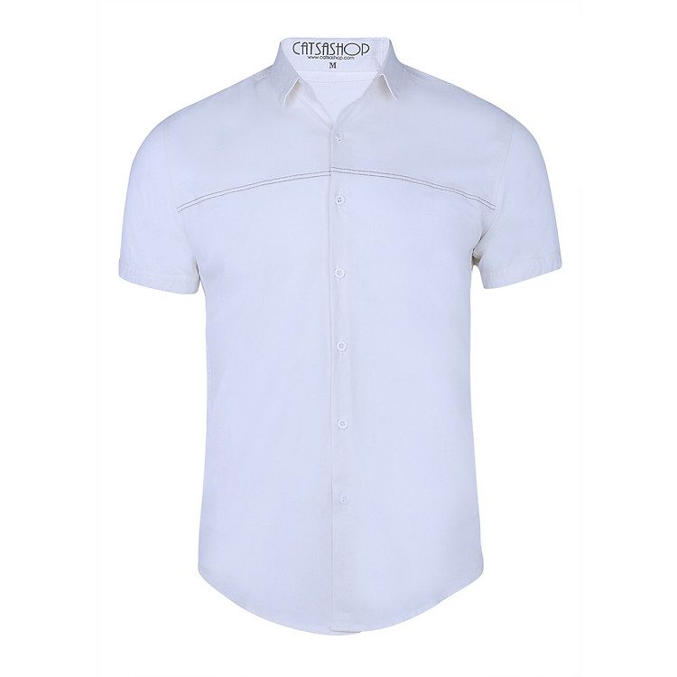 Áo Sơ Mi Nam Catsashop S399 - Trắng