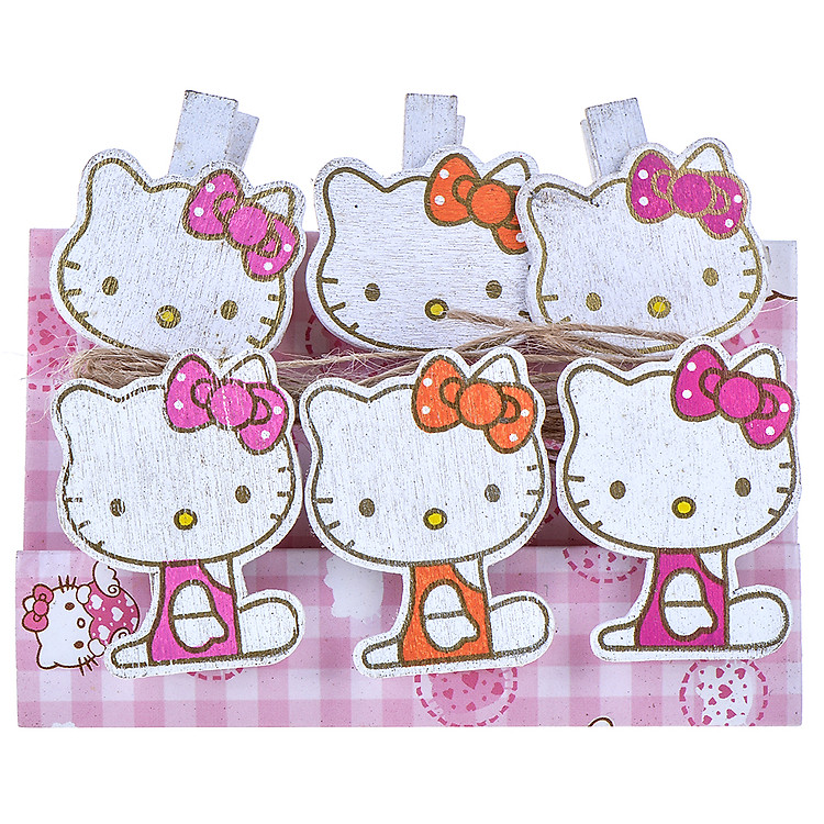 Bộ Kẹp Ảnh Gỗ - Kitty