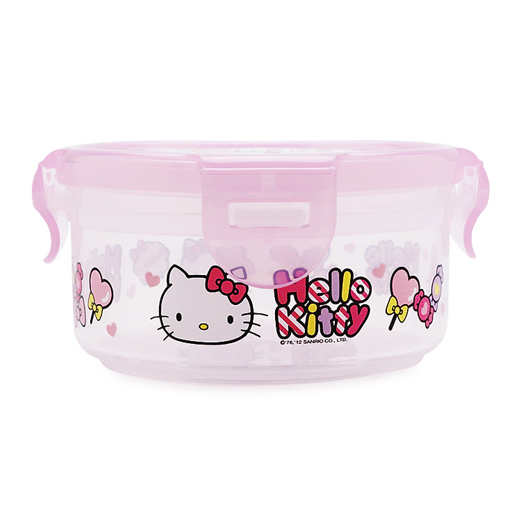 Hộp Nhựa Tròn Hello Kitty Lock&Lock - LKT812 - 300Ml
