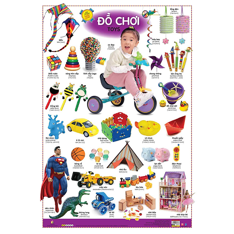 Sách Tranh Mẫu Giáo Song Ngữ - Đồ chơi
