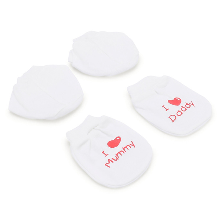 Bộ Bao Tay Bao Chân Tolly Joy 26343 In Chữ Đỏ