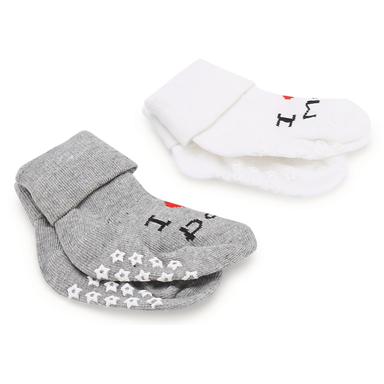 Set 2 Đôi Vớ Cho Bé Tolly Joy 37482 – Trắng - Xám