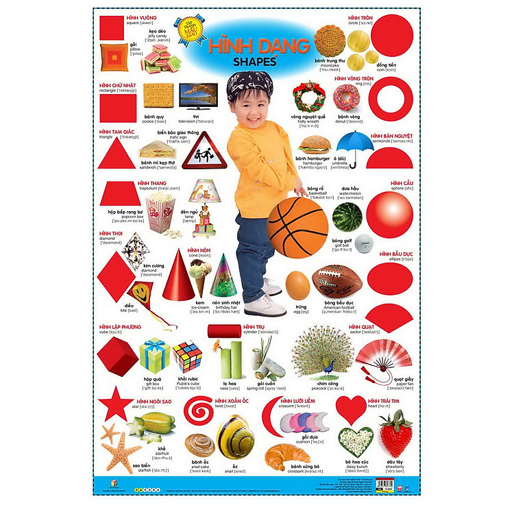 Sách Tranh Mẫu Giáo Song Ngữ - Hình Dạng