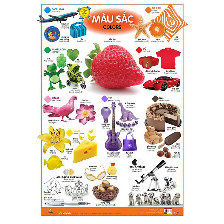 Sách Tranh Mẫu Giáo Song Ngữ - Màu Sắc