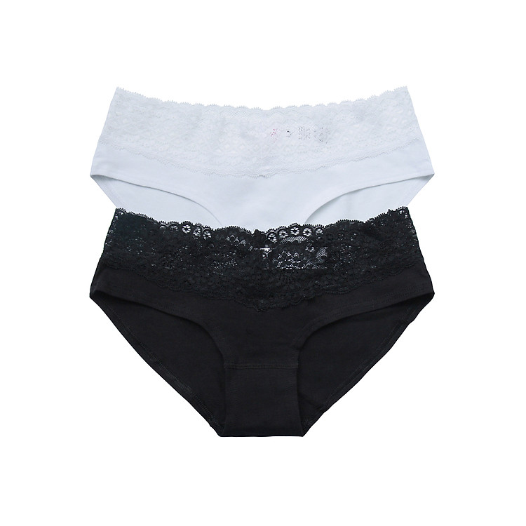 Combo 2 Quần Lót Nữ Cotton Lưng Ren Miley Lingerie FCS-0120