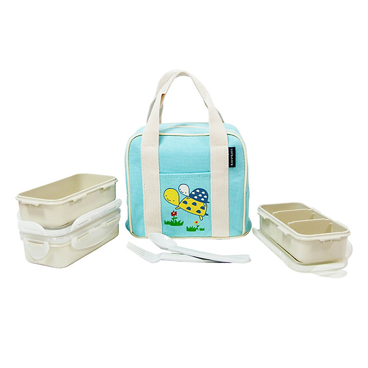 Bộ Túi Hộp Cơm Lock&Lock In Hình HPL752S3