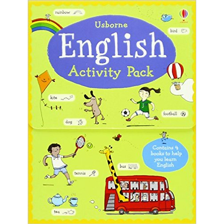 Sách Usborne English Activity Pack - x4 mini English learning books in a pack