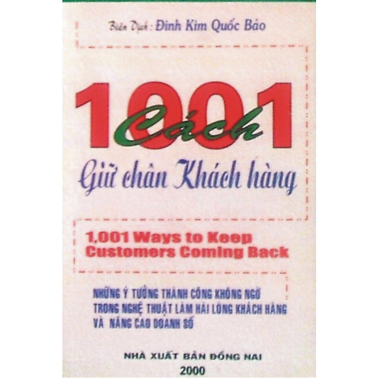 Sách 1001 Cách Giữ Chân Khách Hàng