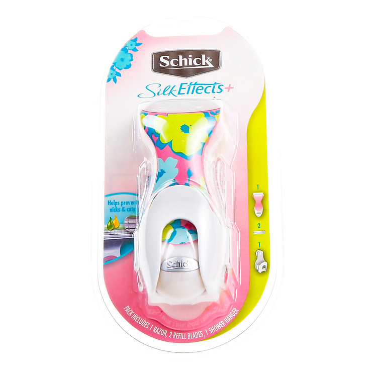 Bộ 1 Cán Và 2 Lưỡi Dao Cạo Dành Cho Nữ Schick Silk Effect 2s - 100127454 - 4891228480011