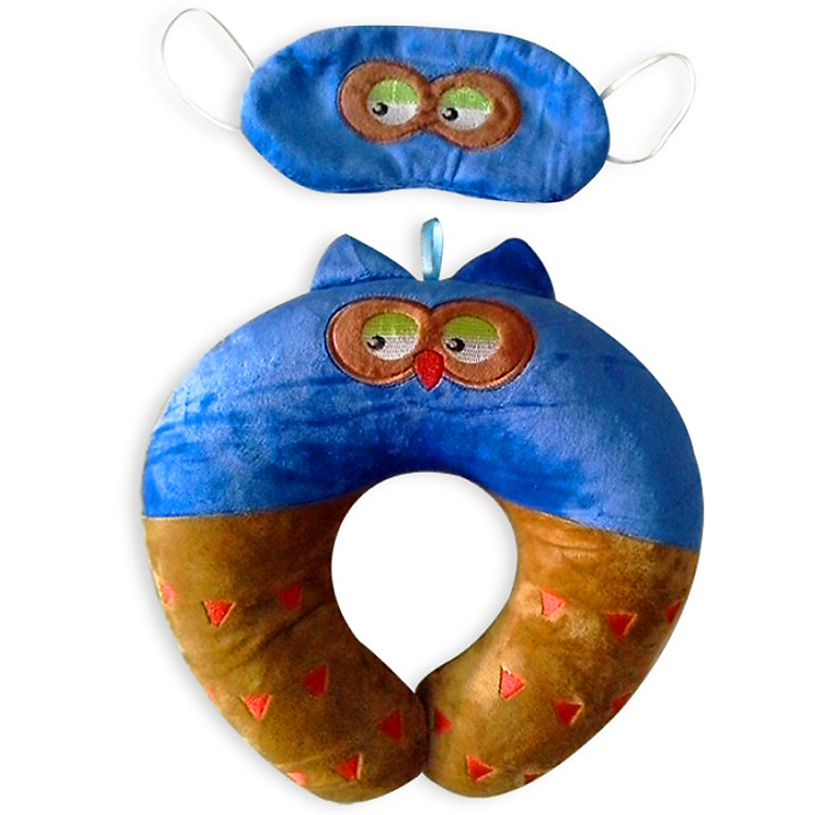 Combo Gối Chữ U Và Bịt Mắt Thivi - Hình Con Cú