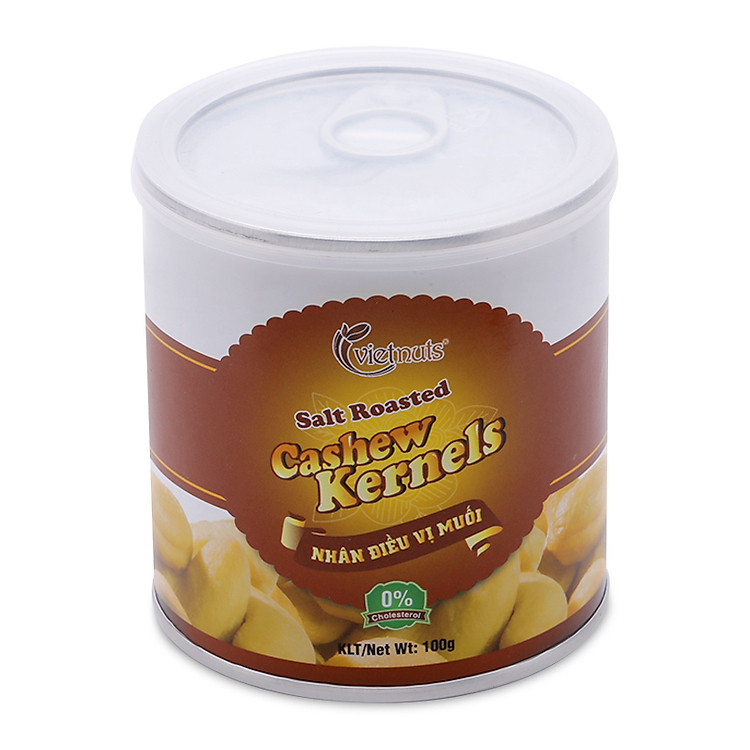Nhân Điều Vị Muối Vietnuts Lon (100g) - HV001