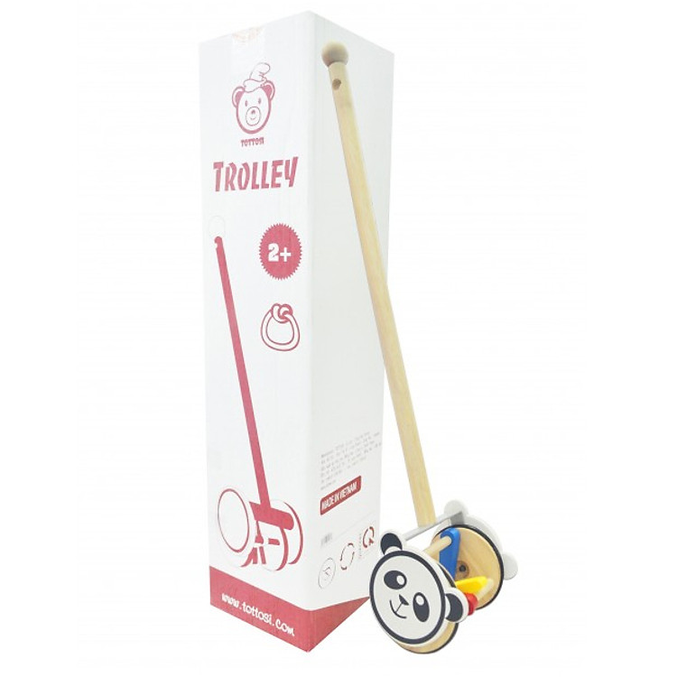 Xe Đẩy Gỗ Tottosi Lục Lạc Panda 103002