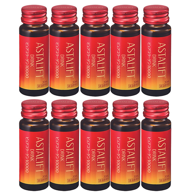Nước Uống Bổ Sung Collagen Astalift Drink Pure Collagen 10000 (Hộp 10 Chai)
