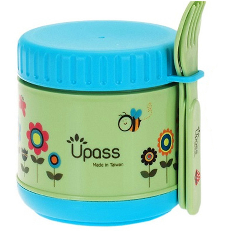 Hộp Giữ Ấm Thức Ăn Kèm Thìa Nĩa Upass UP9551Y 300cc