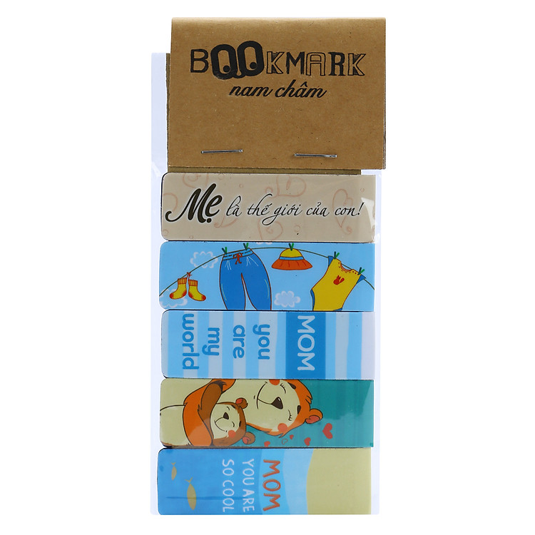 Bộ 5 Bookmark Nam Châm Kính Vạn Hoa - Mom