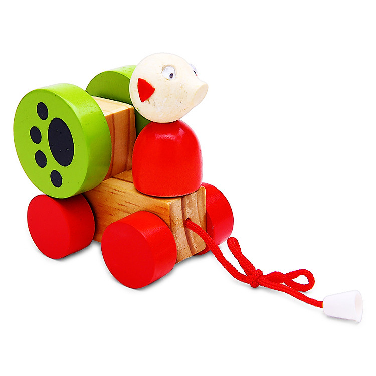 Đồ Chơi Gỗ Xếp Mô Hình Vietoys Cún Con Trên Xe VT3P-0125