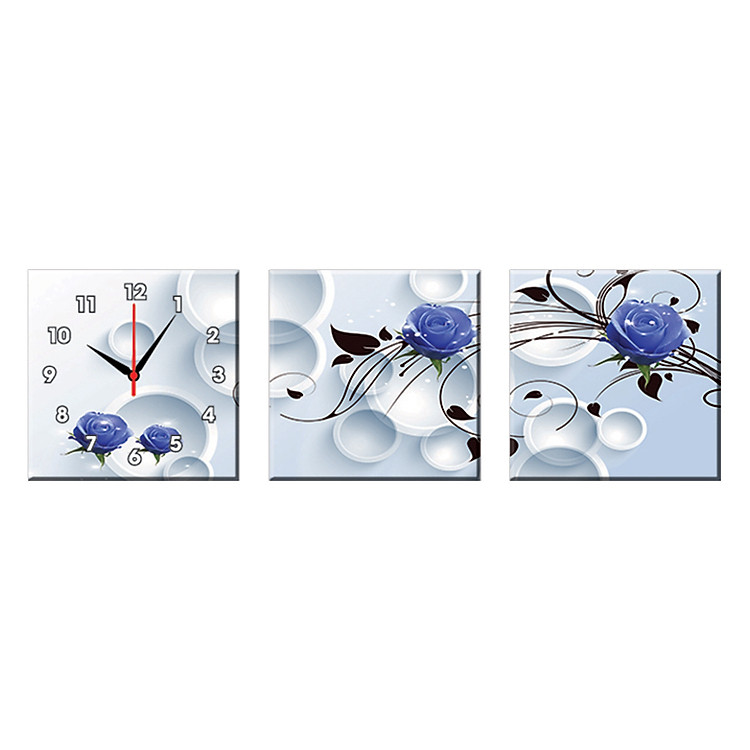 Bộ Ba Tranh Đồng Hồ Treo Tường Thế Giới Tranh Đẹp Q16-141-DH