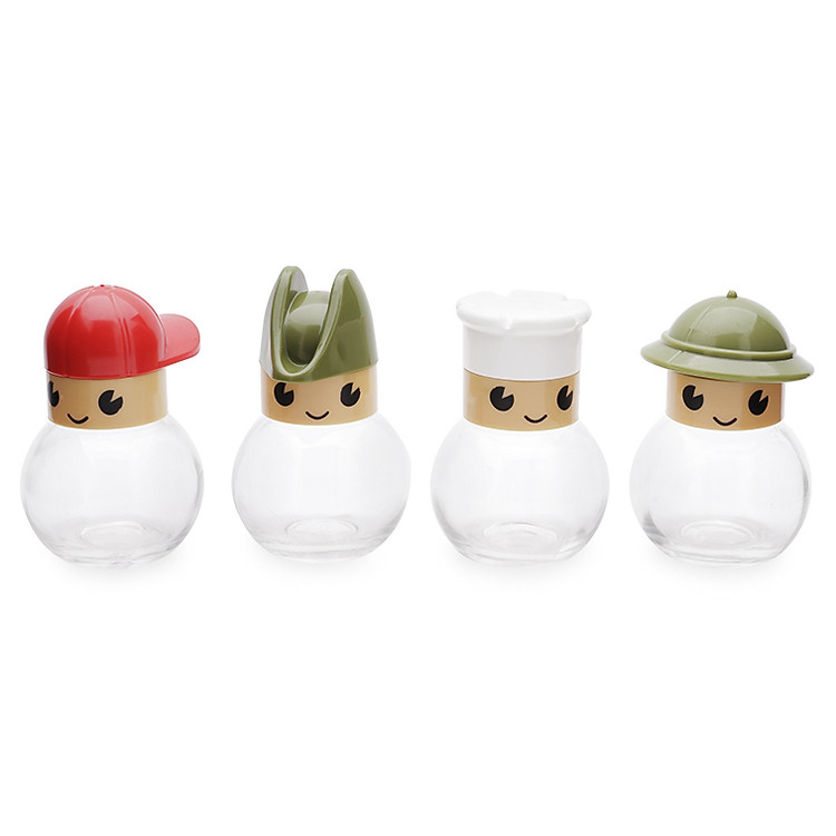 Bộ 4 Lọ Gia Vị Thủy Tinh HEREVIN Đủ Màu 121100 - 60ml