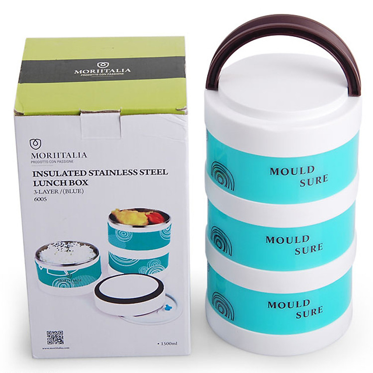 Hộp Cơm Giữ Nhiệt 3 Ngăn Moriitalia 6005 1.5L