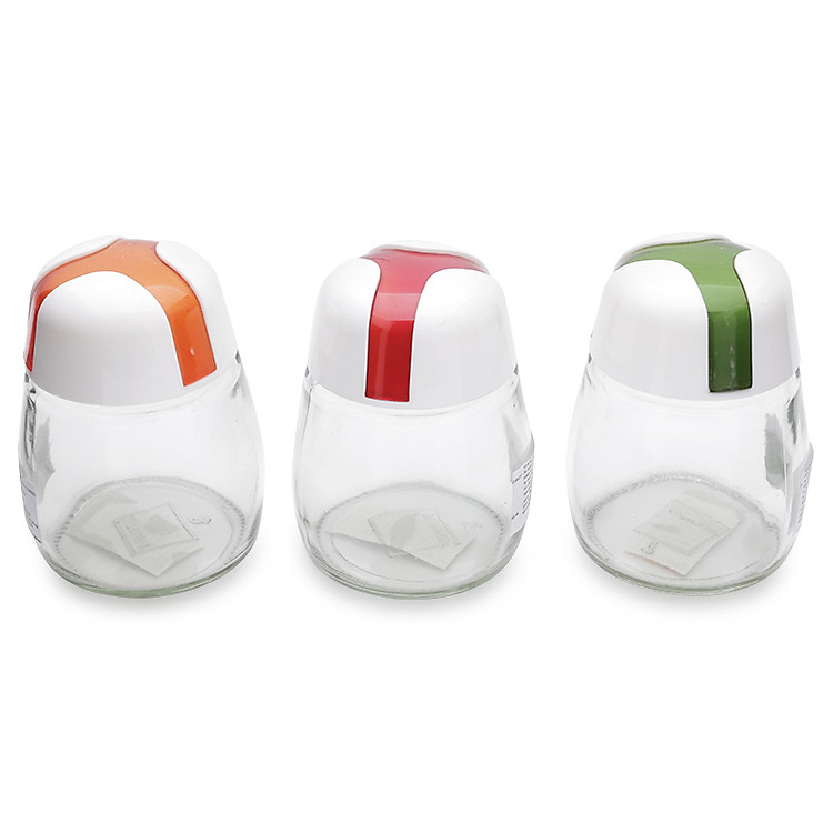 Bộ 3 Hũ Gia Vị Thủy Tinh HEREVIN Đủ Màu 131012 - 200ml