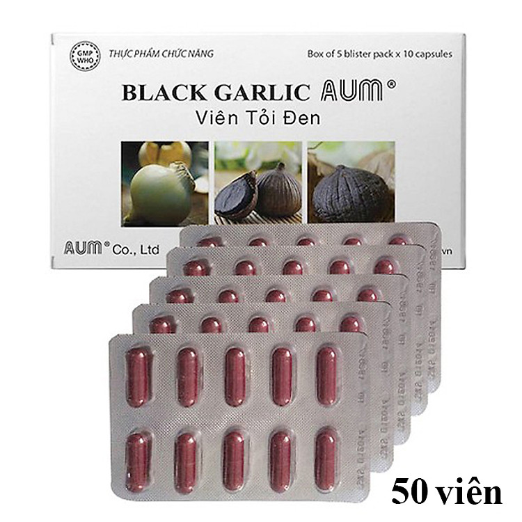 Thực Phẩm Chức Năng Viên Nang Tỏi Đen Black Garlic AUM (50 Viên)