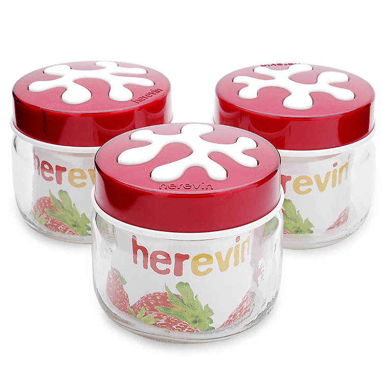 Bộ 3 Hũ Thủy Tinh Trơn HEREVIN - 135357 - 400ml