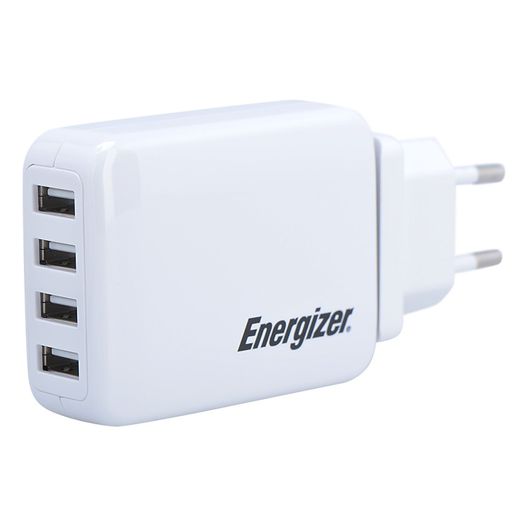 Adapter Sạc 4 Cổng USB 4.2A Energizer CL USA4BEUCWH5 - Trắng - Hàng Chính Hãng